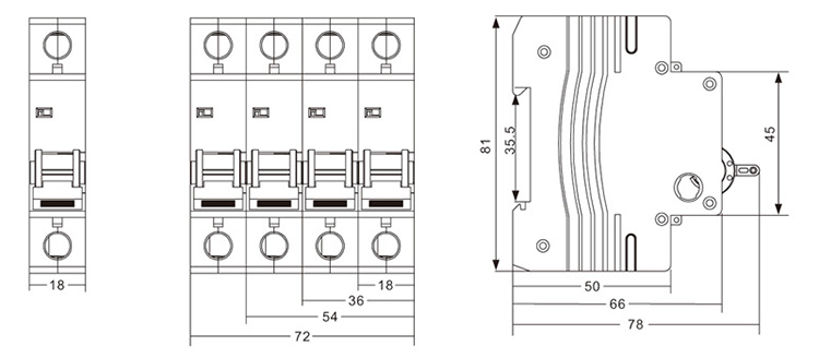 Modular Signal Lamp Manufacturer_Miniature Circuit Breaker Drawing