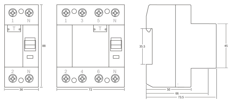 Changeover Switch Manufacturer_Residual Current Circuit Breaker Drawing